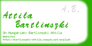 attila bartlinszki business card